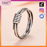 DMY Jewelry Silver 925 Original/ Cincin Perempuan/ Multi-Line Knotted Ring