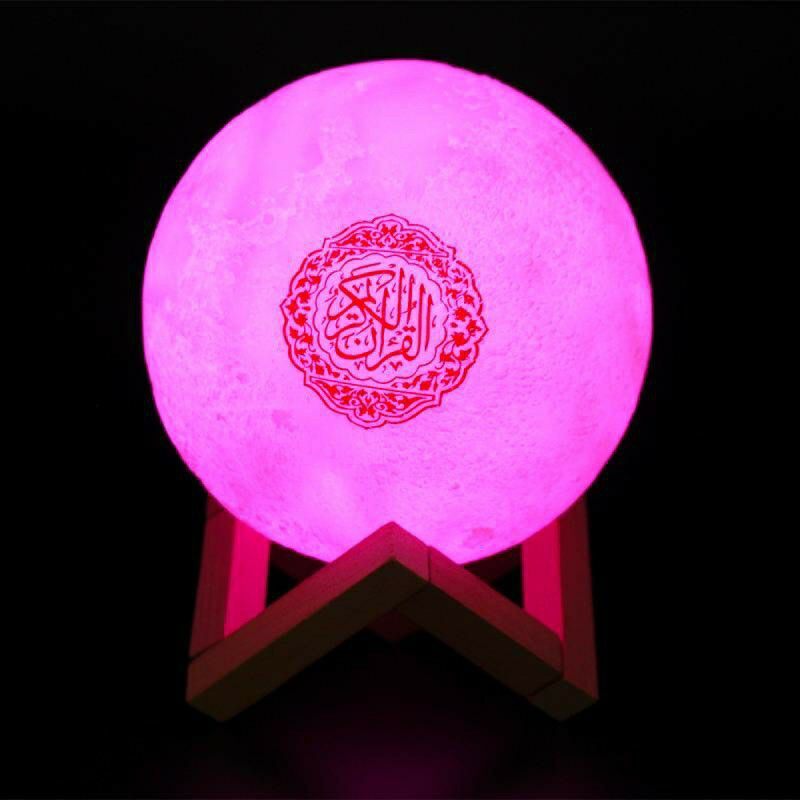3D Print Moon LED Night Lamp Rechargeable 7 Colors Tap and Touch Control Home Decor Creative Gift