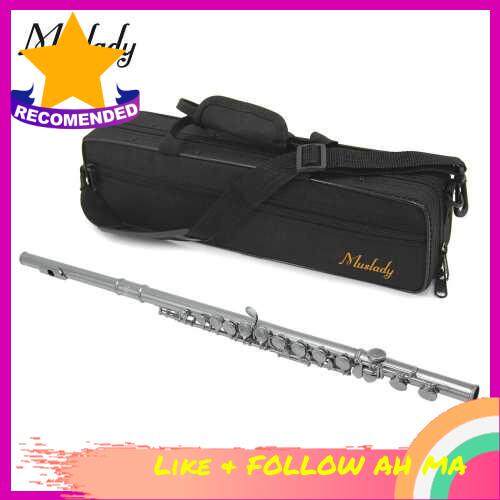 BEST SELLER Muslady FL-200S Closed Hole C Flute 16 Keys Cupronickel Silver-plated Wind Instrument wi