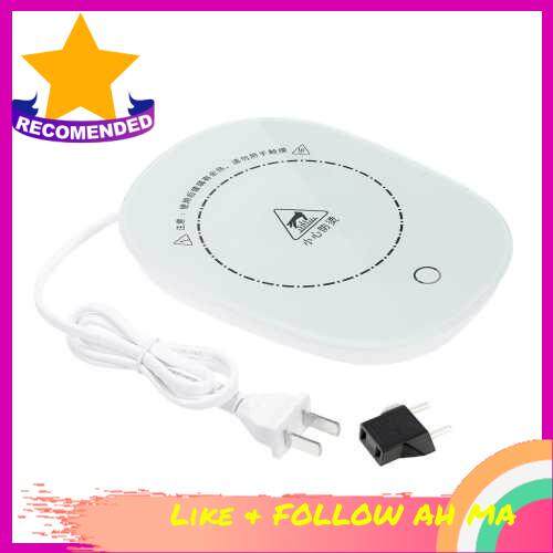 Best Selling Coffee Mug Warmer Auto On/Off Beverage Warmers Electric Smart Cup Heating Mat Warmer Pad for Tea Coffee Milk Home Office Best Gift Beverage Warmer Plate EU Plug (131?/55?) (White)
