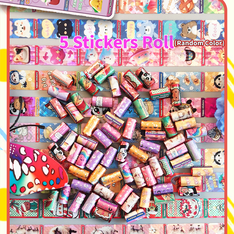 DIY STICKI Rolls Sticky Rolls Bands - Handmade Beading Bracelet Toy Wearable & Shareable Sticker Bracelet Creative Gift