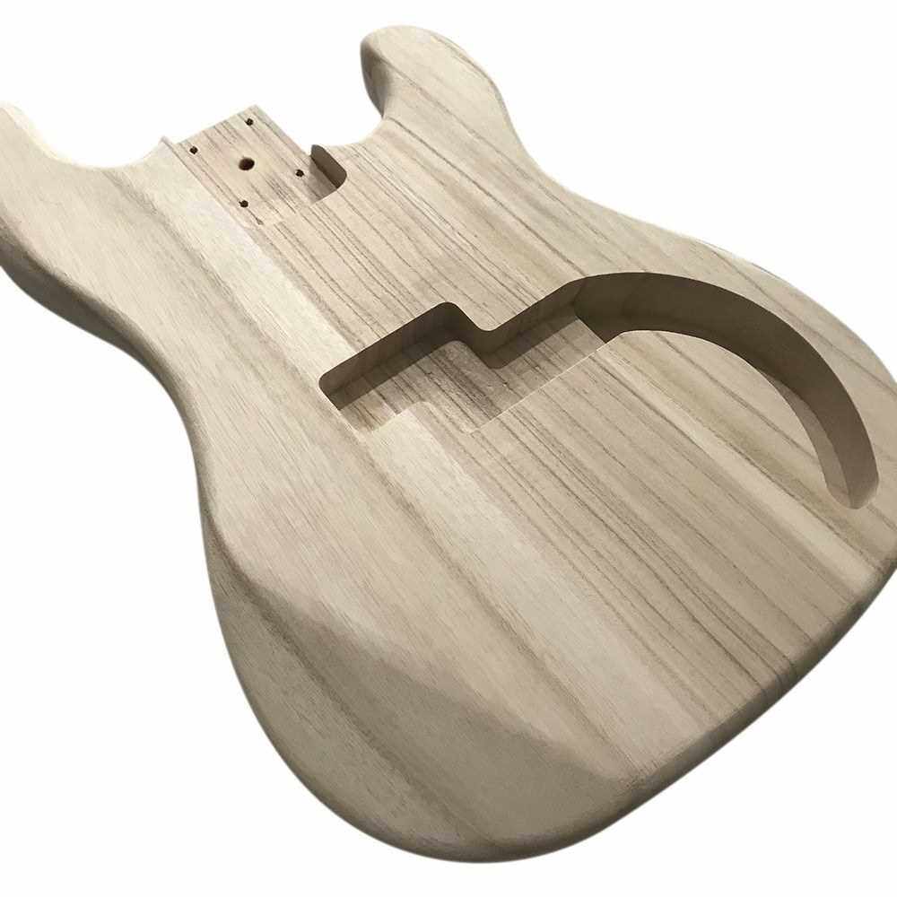 Polished Wood Type Electric Guitar Barrel DIY Electric Maple Guitar