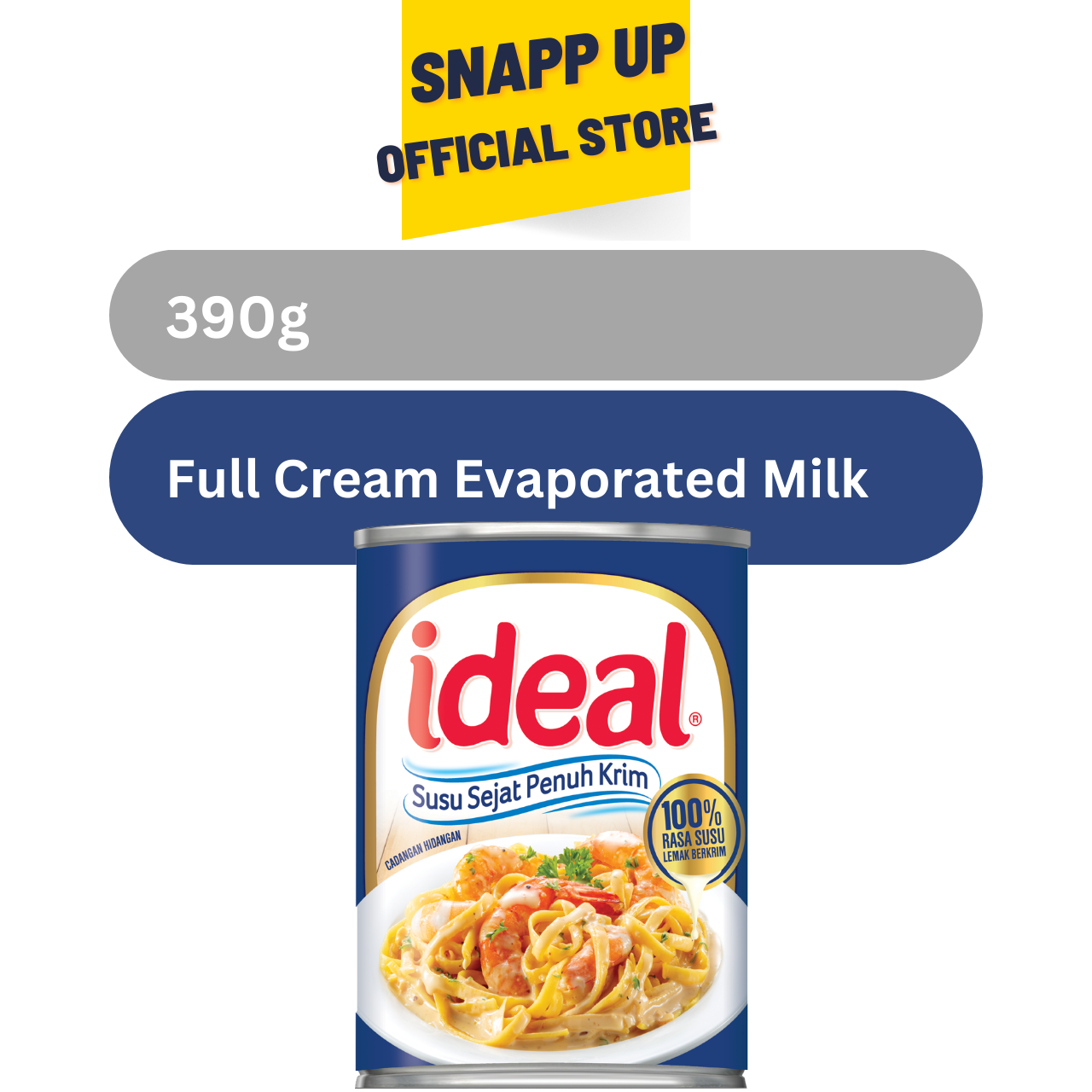Ideal Full Cream Evaporated Milk 390g