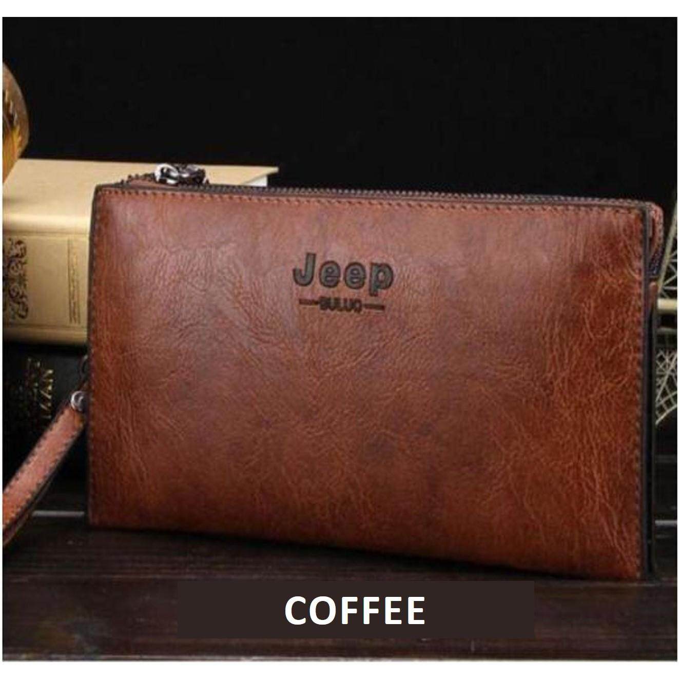 JEEP Professional Men New Fashion Modern Genuine Leather Hand Bag