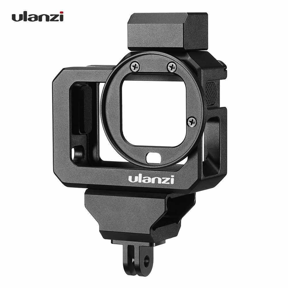 ulanzi G8-5 Action Camera Video Cage Compatible with GoPro Hero 8 Black Vlog Case Housing Aluminum Alloy with Dual Cold Shoe Mount 52mm Filter Adapter (Standard)