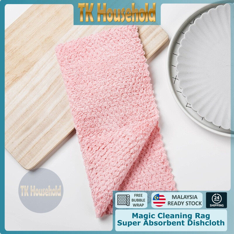 Kitchen cleaning cloth scouring pad dish towel dish cloth table top 30CM*30CM [TK Household]