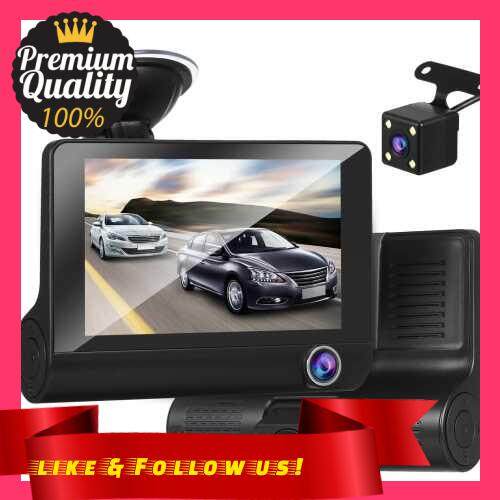 People\'s Choice 1080P Full HD Dash Cam with 4 Inch IPS Screen Front and Rear Dual Dash Camera Driving Recorder Wide Angle Vision G-sensor Loop Recording Motion Detection Parking Monitor Playback Viewing Off-screen & Reversing Video Dashboard Camera 8