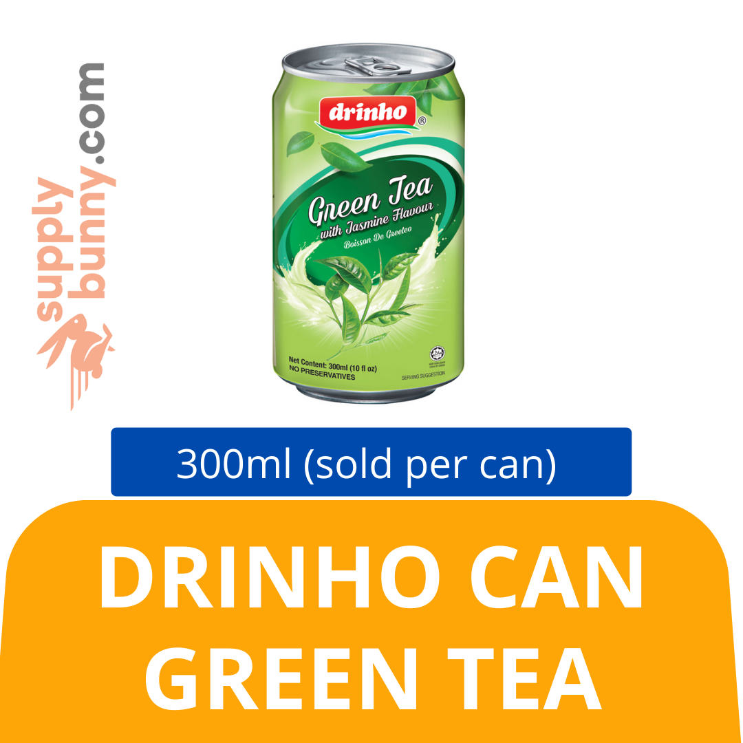 Drinho Can Green Tea 300ml (sold per can) 顶好罐装绿茶饮料 PJ Grocer Teh Hijau Tin
