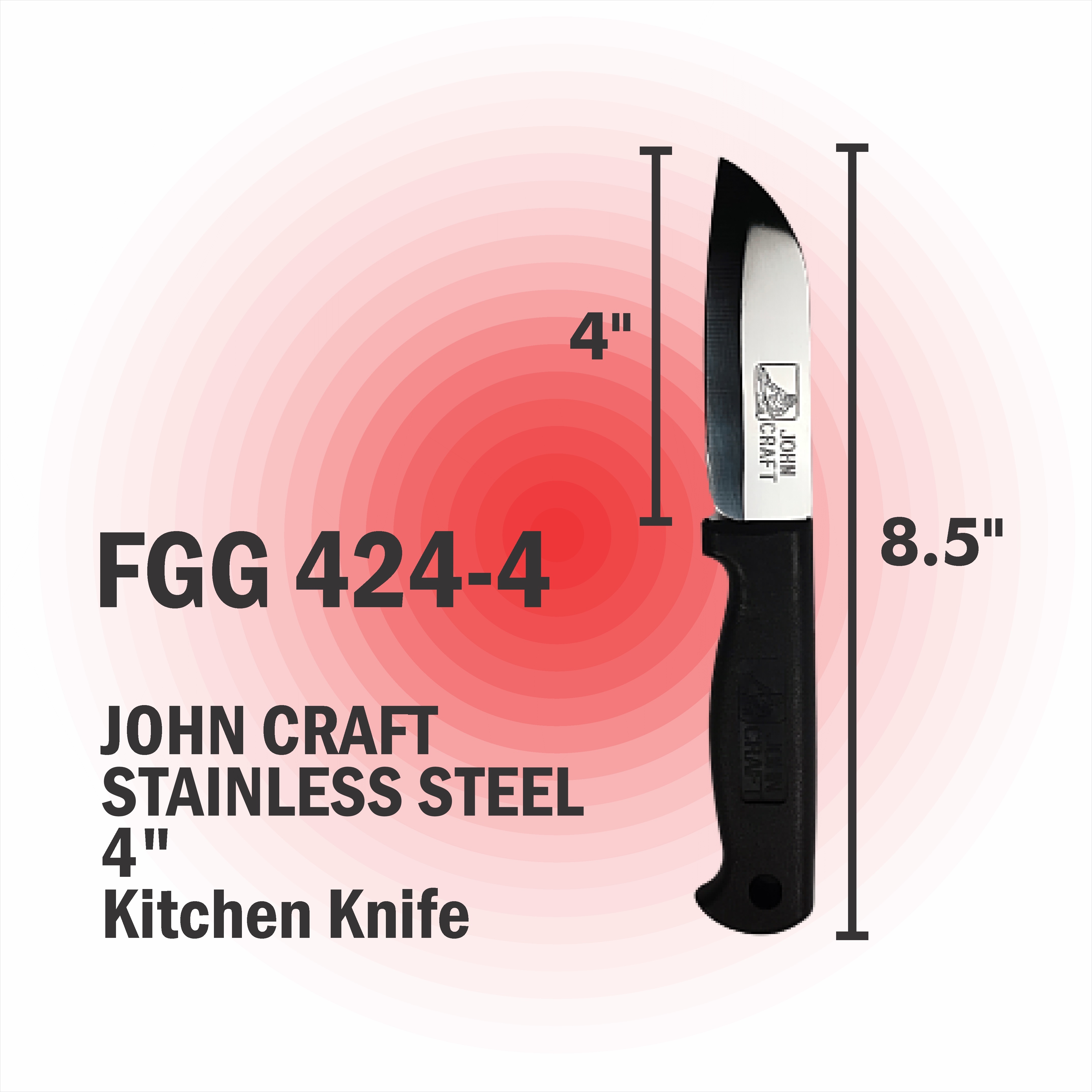 AFGY FGG 424 JOHN CRAFT STAINLESS STEEL KITCHEN KNIFE