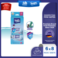 Tempo Protect Mini Wet Wipes Cedar (6x8s) - Dermatologically Tested Alcohol & Paraben-free