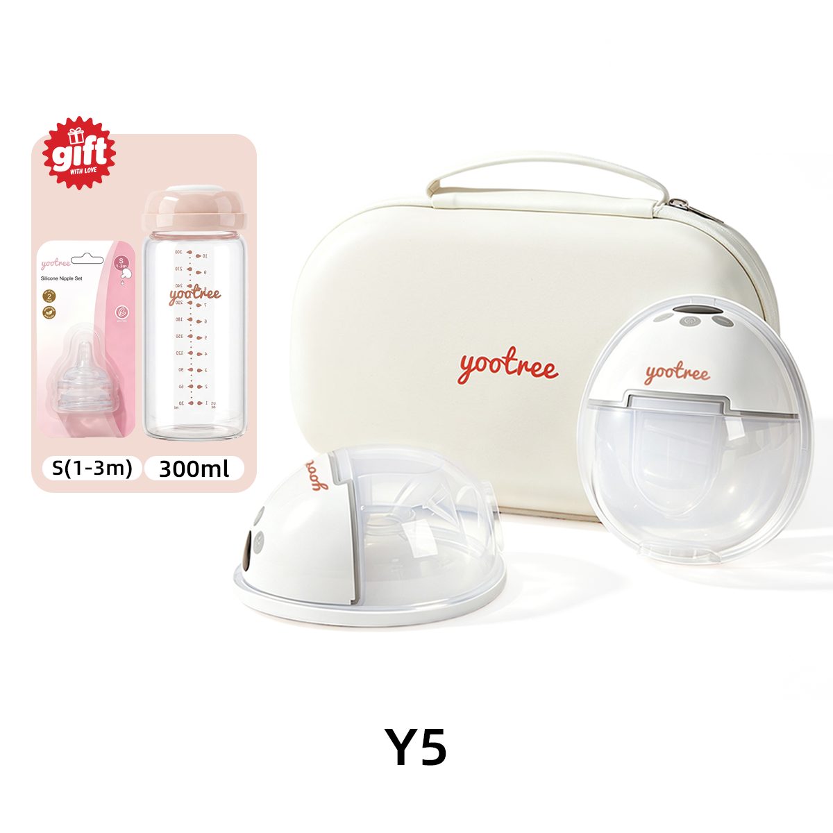 yootree Y5 Wearable Hands Free Electric Breast Pump Silent Invisible Breastmilk Extractor 3 Modes 9 Suction Levels