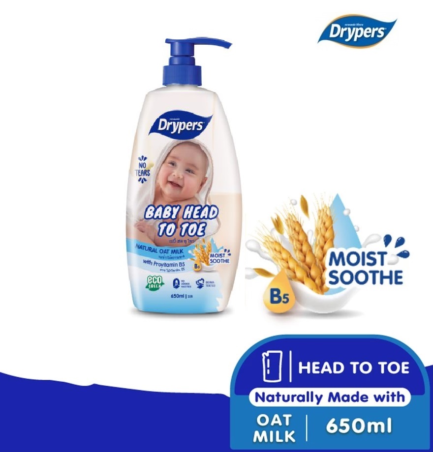 Drypers Baby Bath Head To Toe (Bottle - 650ml)
