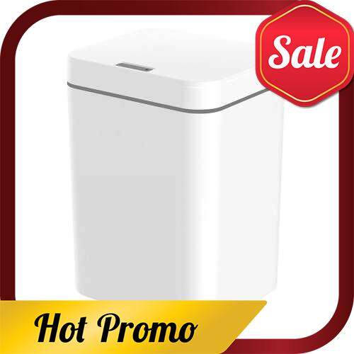 Trash Can Garbage Bin Garbage Container Intelligent Smart Sensor Garbage Can Touchless Automatic Trash Bin Built-in Lighting Garbage Container Electric Rechargeable Trash Bin (Black)