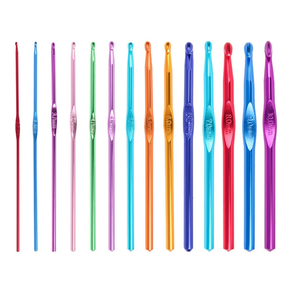 Jarum Kait Aluminum (2.0-10.0mm)/Aluminum Crochet Hook (2.0mm-10.0mm)/crochet/kait/handmade/hobbies/craft