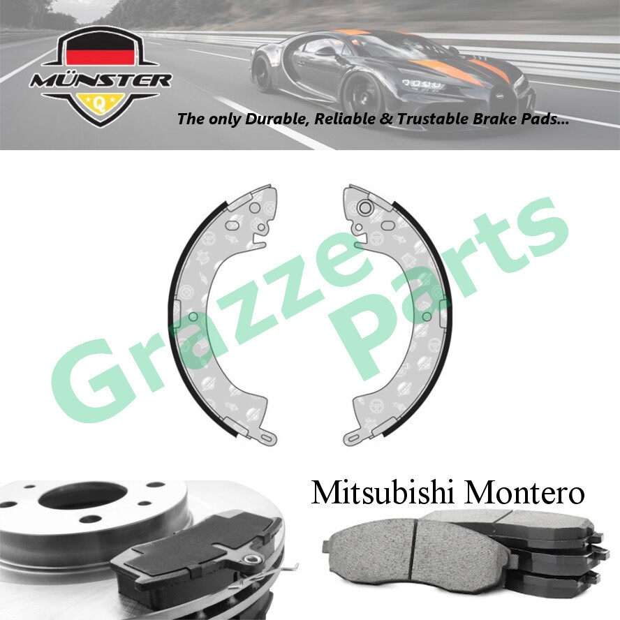 Münster Disc Brake Shoe Rear for Mitsubishi Pajero (1st Gen) Montero L049 2.5 (D) L047 2.6 (D) 1985-