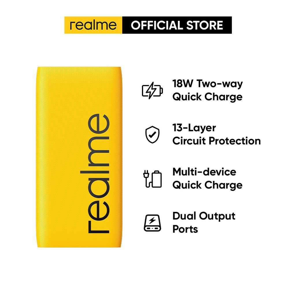 realme 18W PowerBank 2 -10000mAh - Fast Charge Two-way Quick Charge