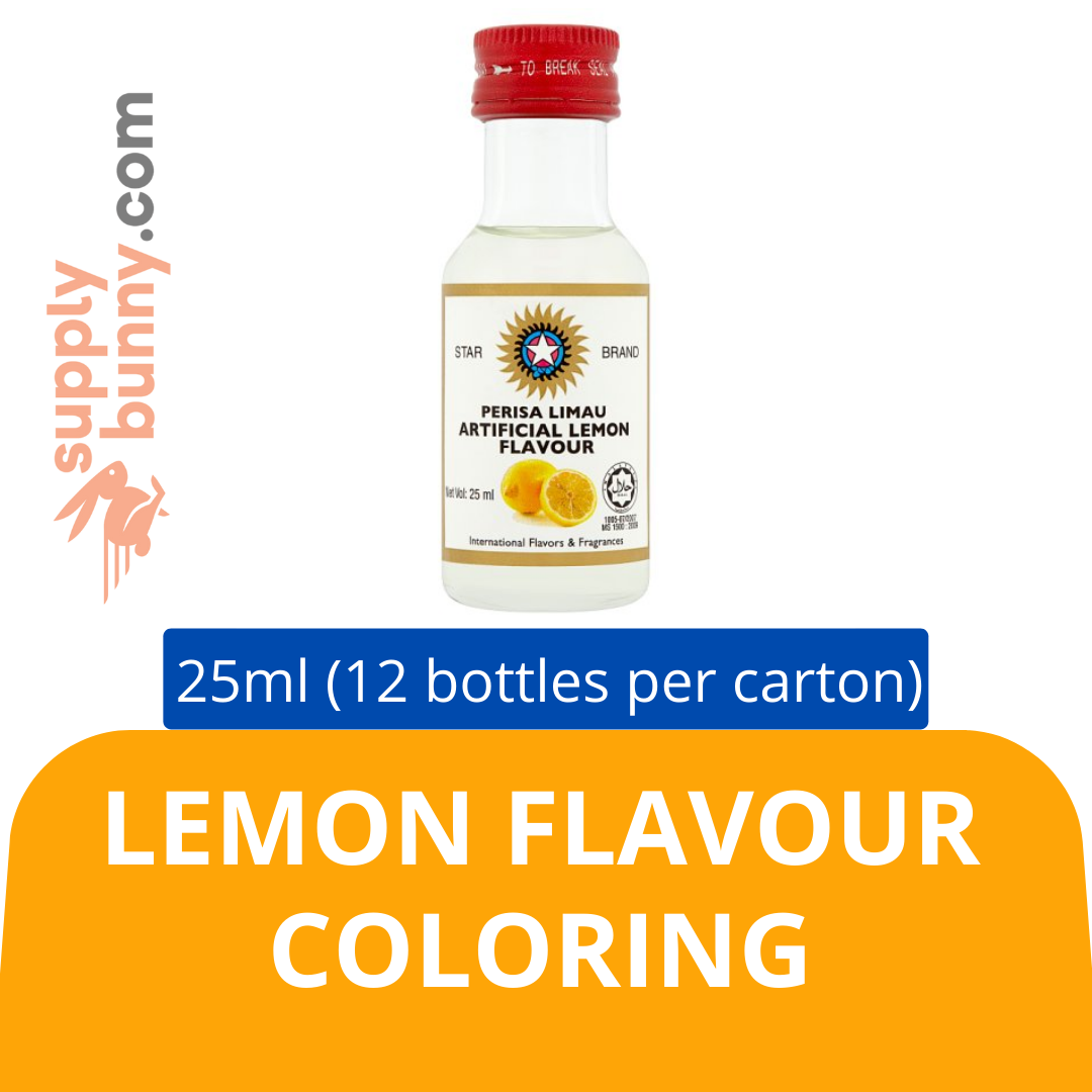 Lemon (25ml X 12 bottles) (sold per carton) 食用色素(柠檬味) PJ Grocer Pewarna Perisa Lemon