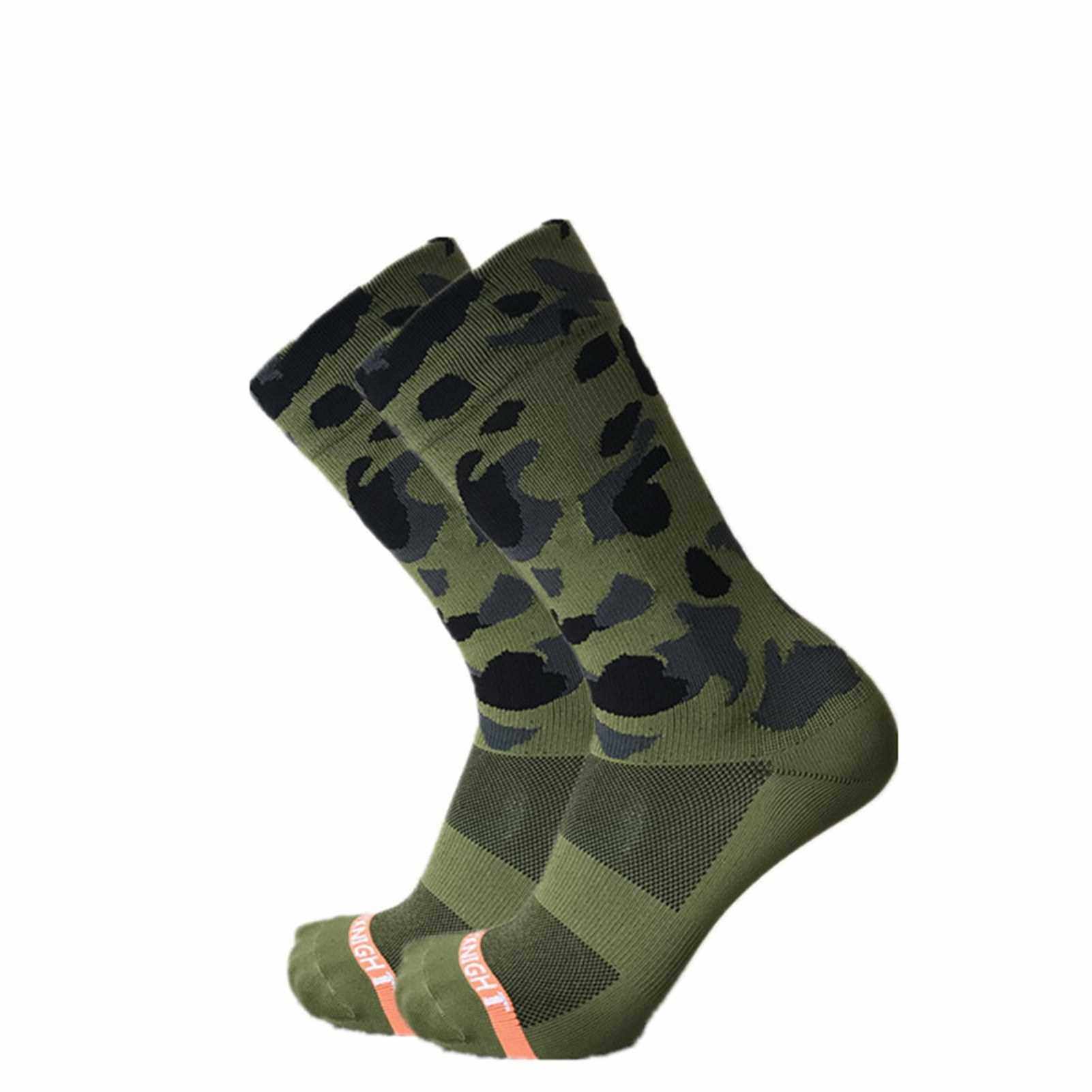 BEST SELLER Outdoor Sports Cycling Socks Compression Stretch Socks Breathable Bike Socks for Men Women (Army Green)