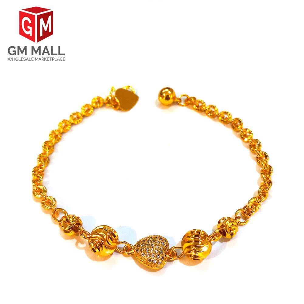 Emas Korea Jewellery - Gelang Tangan Sabit Love Gold Plated (EK-2151-6) For Women