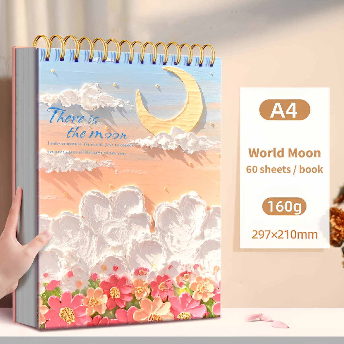 A4 16K Coil Painting Sketchbook Drawing Book Thickened Color Pencil Oil Painting Art School Office Stationery
