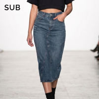SUB Women Midi Denim Skirt - Blue - 510185 / Skirt Denim Midi Wanita - Biru