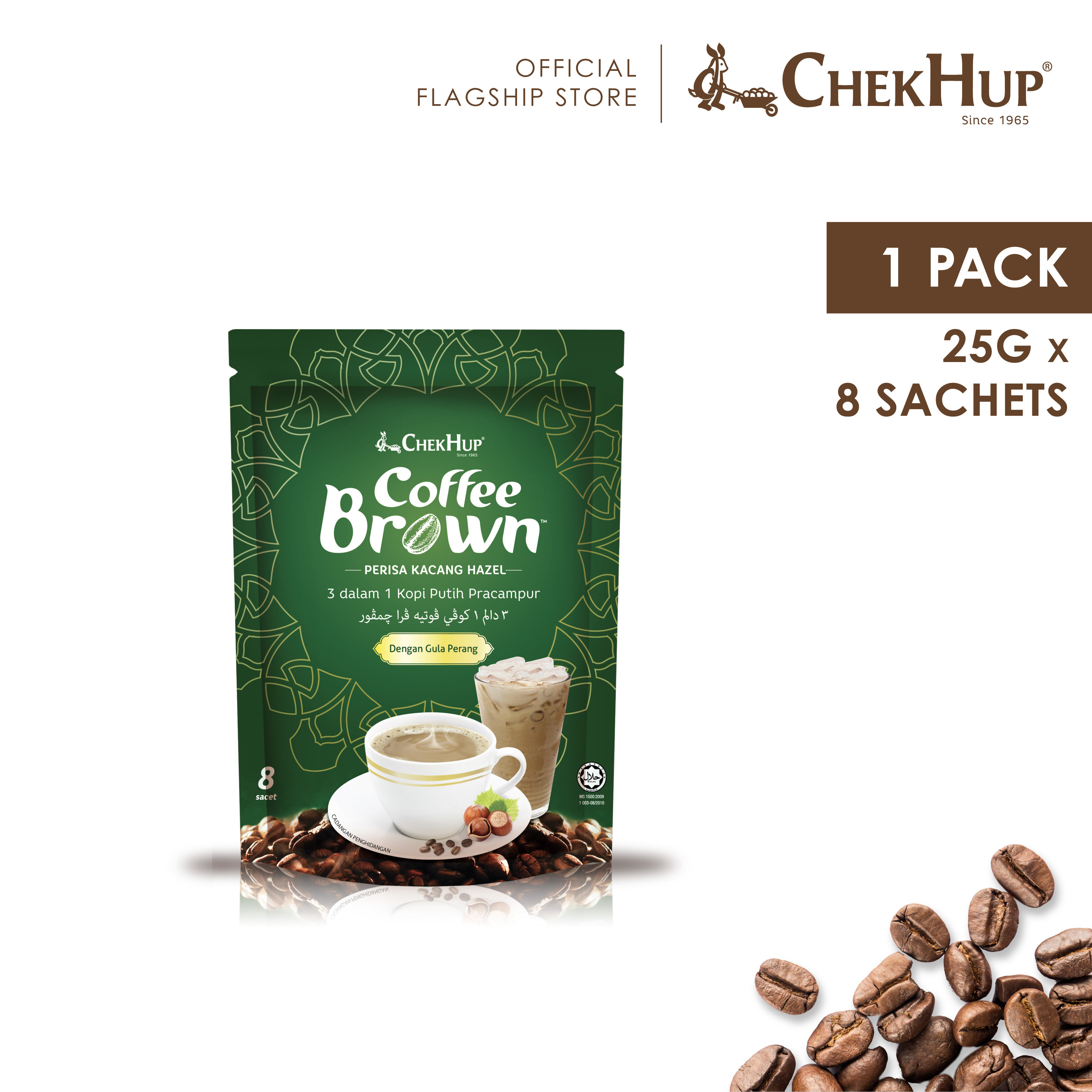 Chek Hup Coffee Brown with Hazelnut 25g x 8s