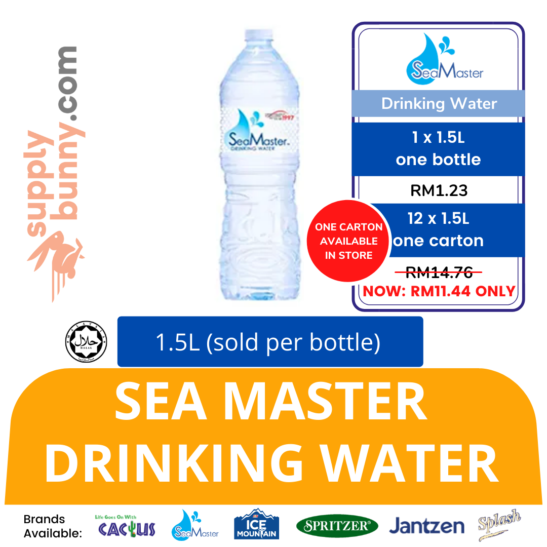 Sea Master Drinking Water 1.5Litre (sold per bottle) 饮用水 PJ Grocer Air Minuman Sea Master