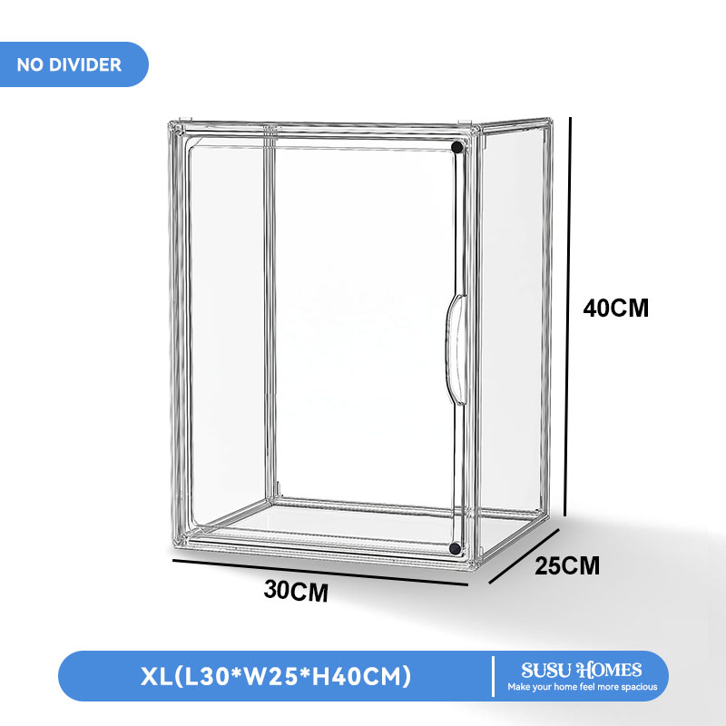 SUSU HOMES Figure Display Box Wall-Mounted Transparent Display Case Toy Stackable Organizer Labubu Blind Box Storage Kotak Simpan Barang 手办展示盒