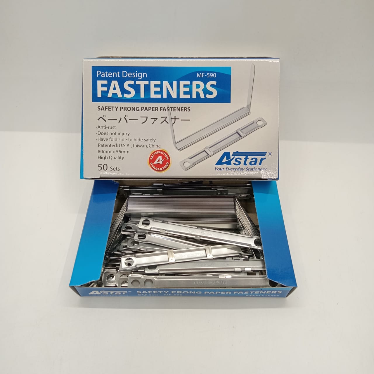 Astar Metal File Fastener 2 Hole / Fasteners / Pengikat Kertas 纸扣 (MF-590) (50Pcs per box) (Price for 1 box)