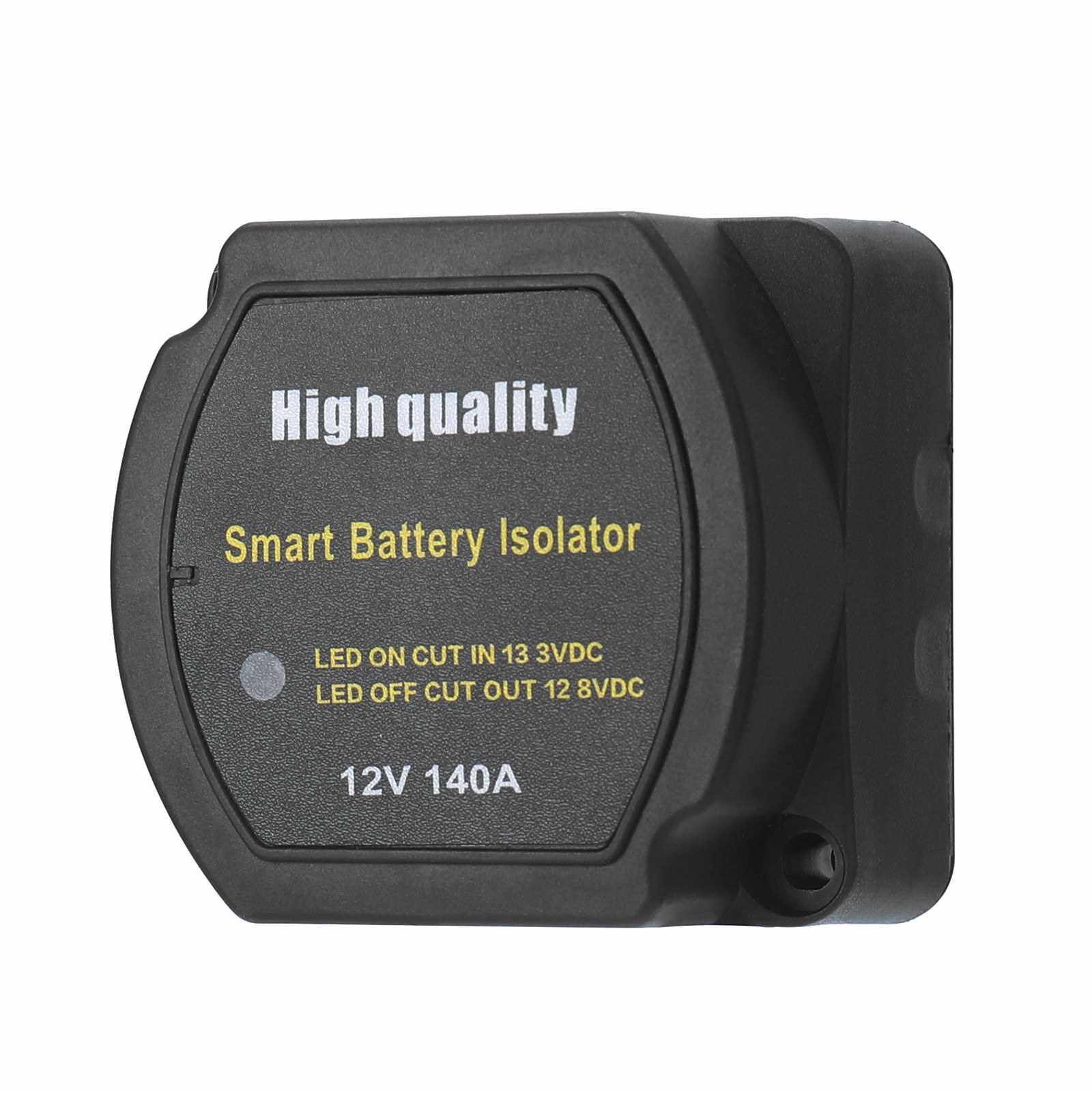 Best Selling 12 V 140A Voltage Sensitive Relay Intelligent Battery Isolator Recharging 2 Battery for Car SUV Ships (Standard)