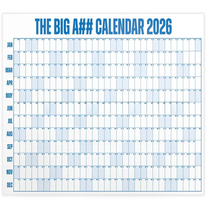 2026 Wall Calendar Extra Large Size Full Year Premium Quality Home Office School Planning Organizer 超大号2026全年日历表