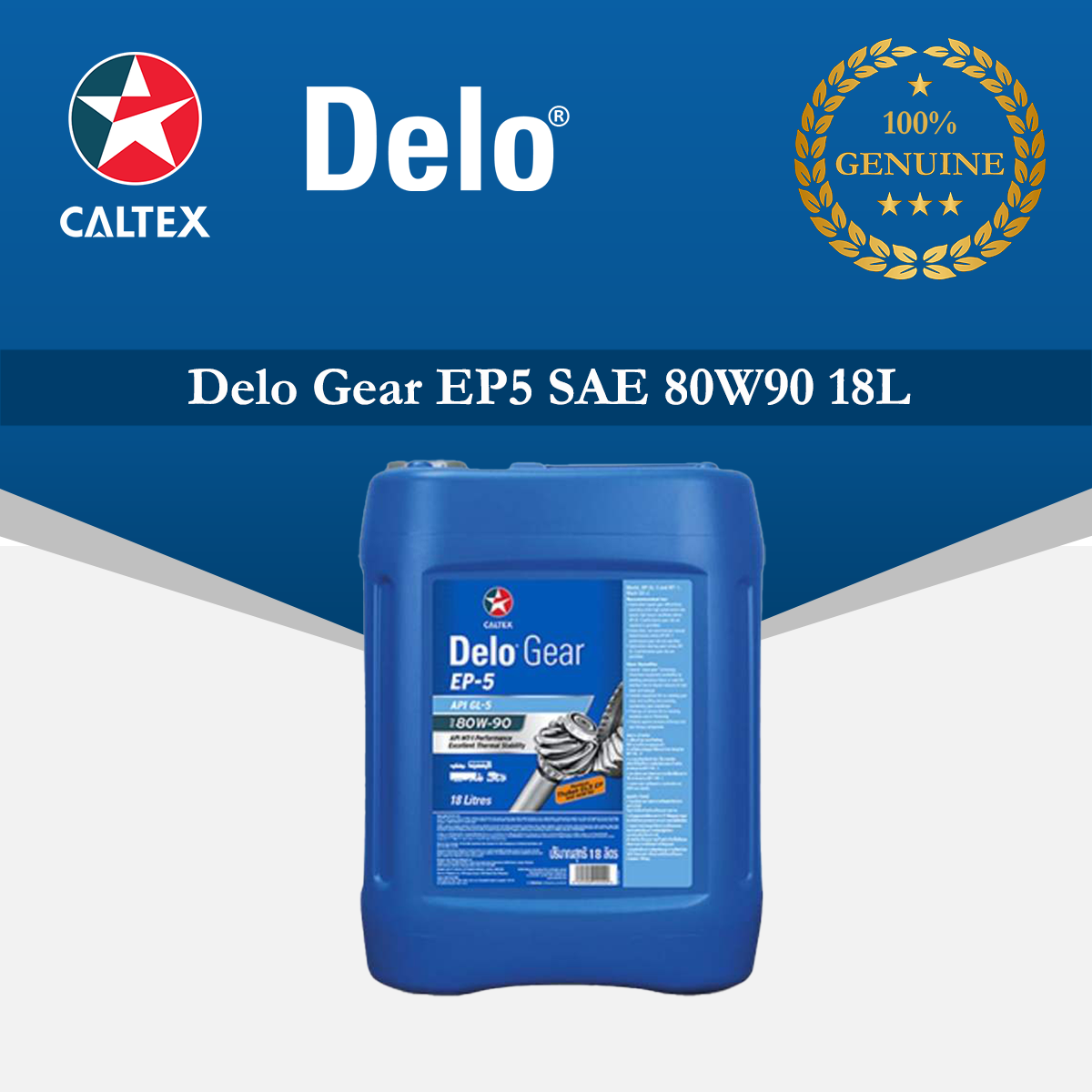 CALTEX Delo Gear Oil EP5 SAE 80W90 (18 Liter)