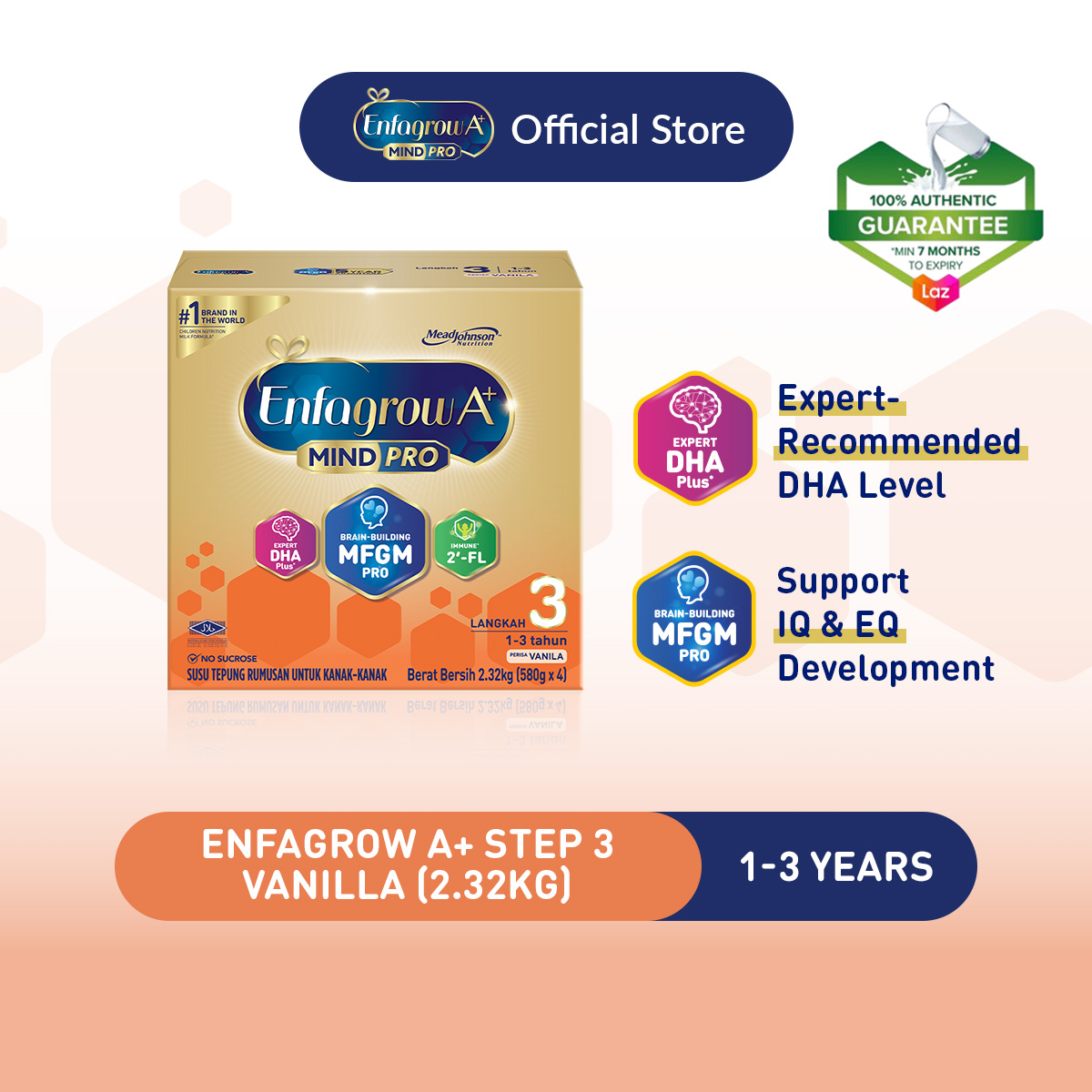 Enfagrow A+ Step 3 (1Y+) Vanilla Milk Formula Powder (2.32kg)