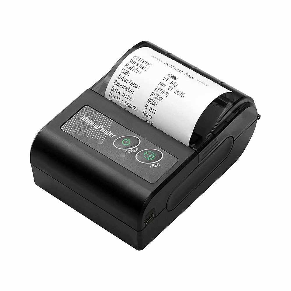 Portable 58mm Thermal Receipt Printer Wireless Bt Mobile Thermal Printer For Supermarket 7703