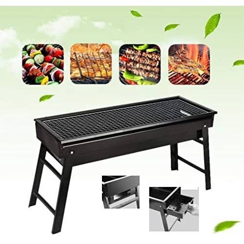 60CM Foldable BBQ Stand Camping Picnic Folding Barbecue Charcoal Grill