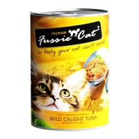 Fussie Cat Grain Free Wild Caught Tuna (24x400g) | Real Fish Meat with High Omega-3 for Skin Allergy Sensitive Stomach