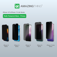 AMAZINGTHING Radix Tempered Glass for iPhone 13/ 14/ 15/ 16/ 17 Series - Privacy