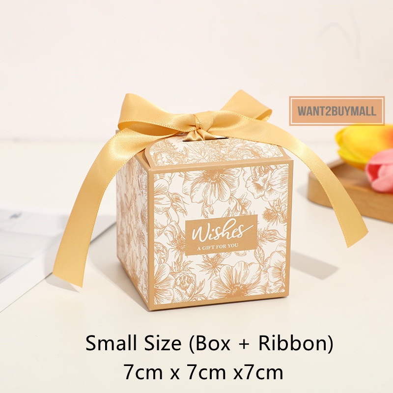 Wedding Party Birthday Favour Goodies Gift Souvenir Doorgift Wishes Candy Box Rope Kotak Hadiah Gula Telur Majlis Kahwin