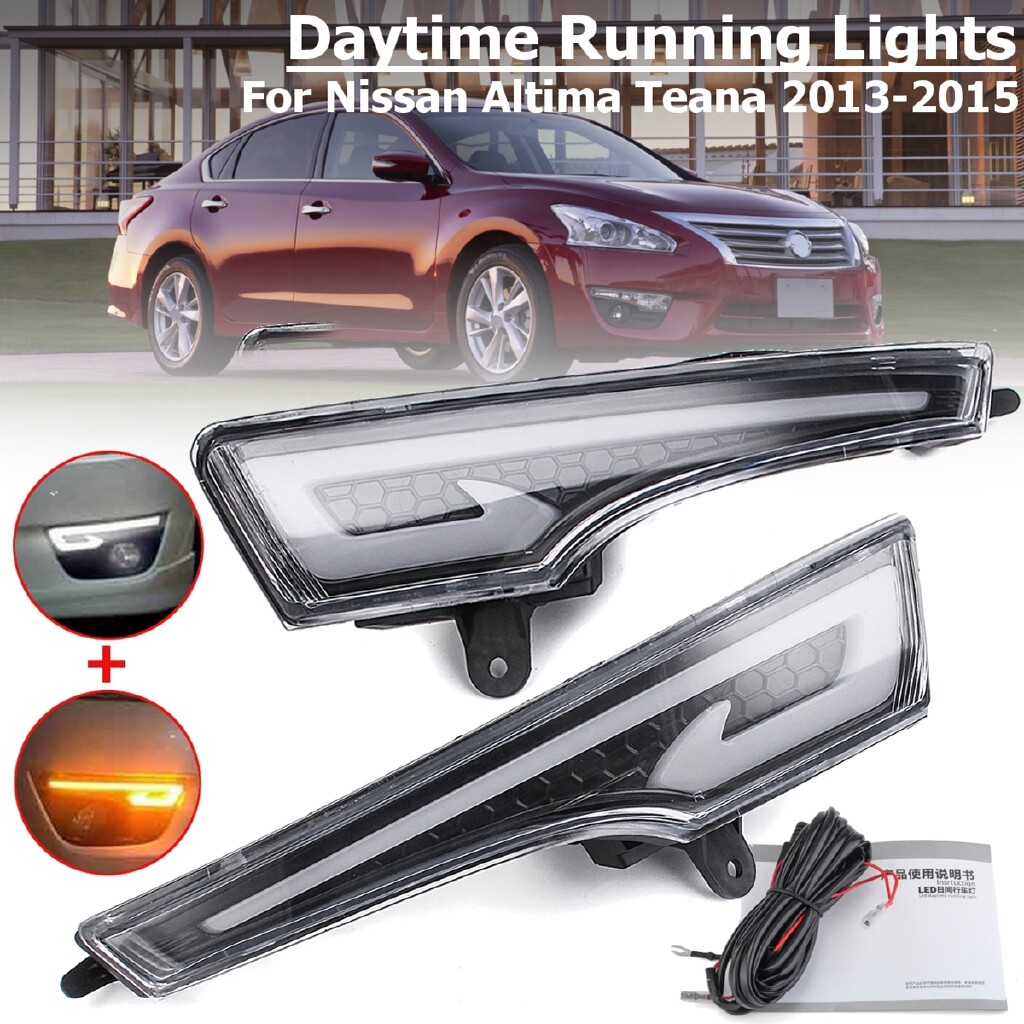 Exact For Nissan Altima Switchback LED Daytime Running Lights Turn Signal Lamps