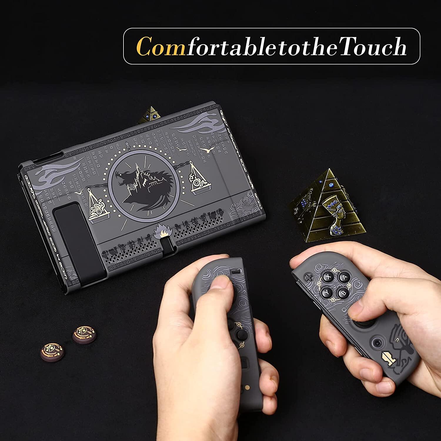 Zelda Design Hard Shell Case Handheld Grip for Nintendo Switch OLED / Switch V2 Console and Joy-Con Controllers
