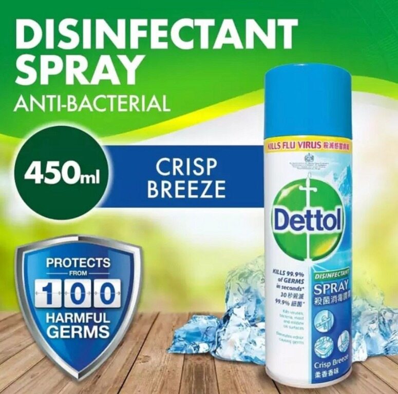 Dettol Disinfectant Spray Crisp Breeze 450ML (Shipment to WEST