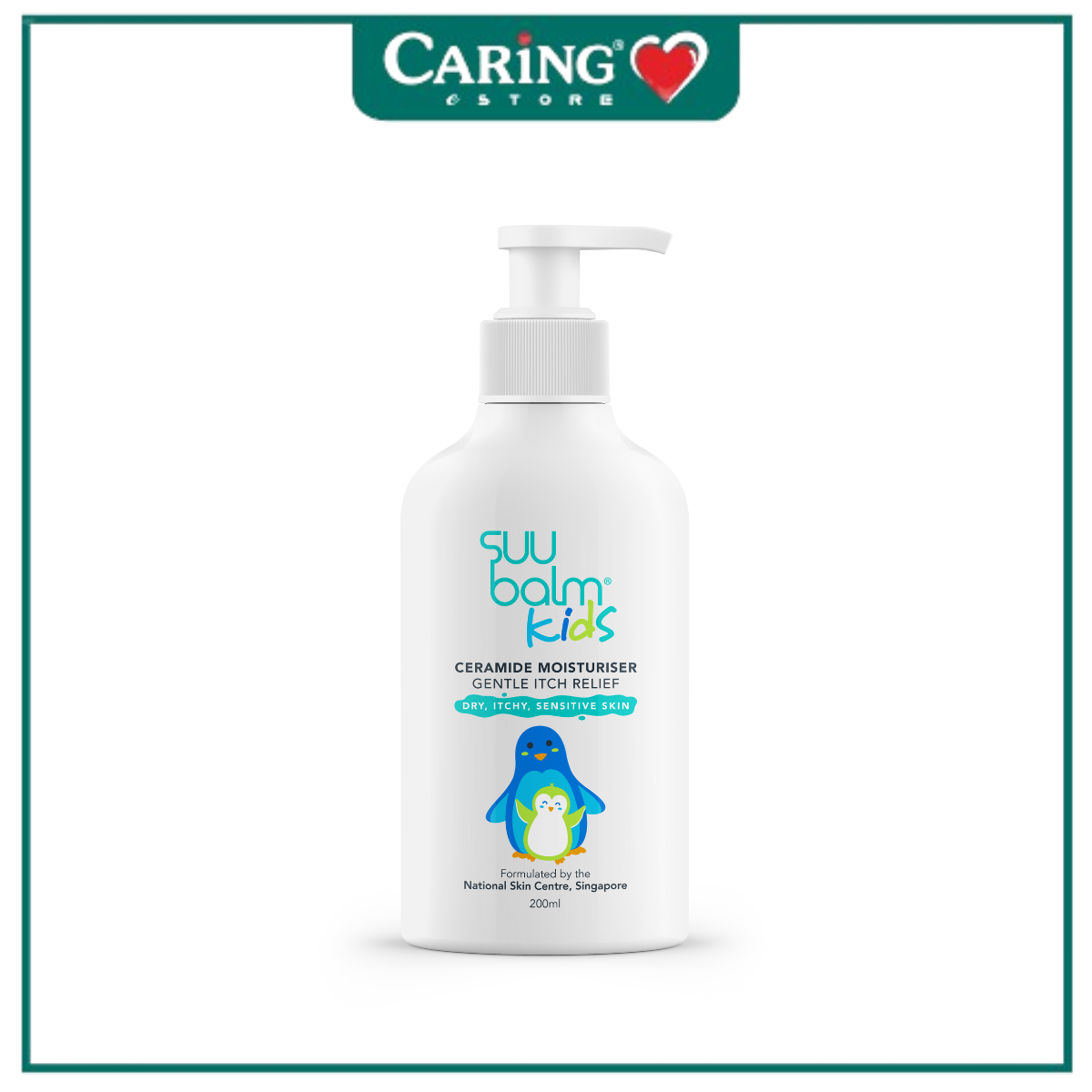 SUU BALM KIDS DUAL RAPID ITCH RELIEVING & RESTORING CERAMIDE MOISTURISER CREAM 200ML