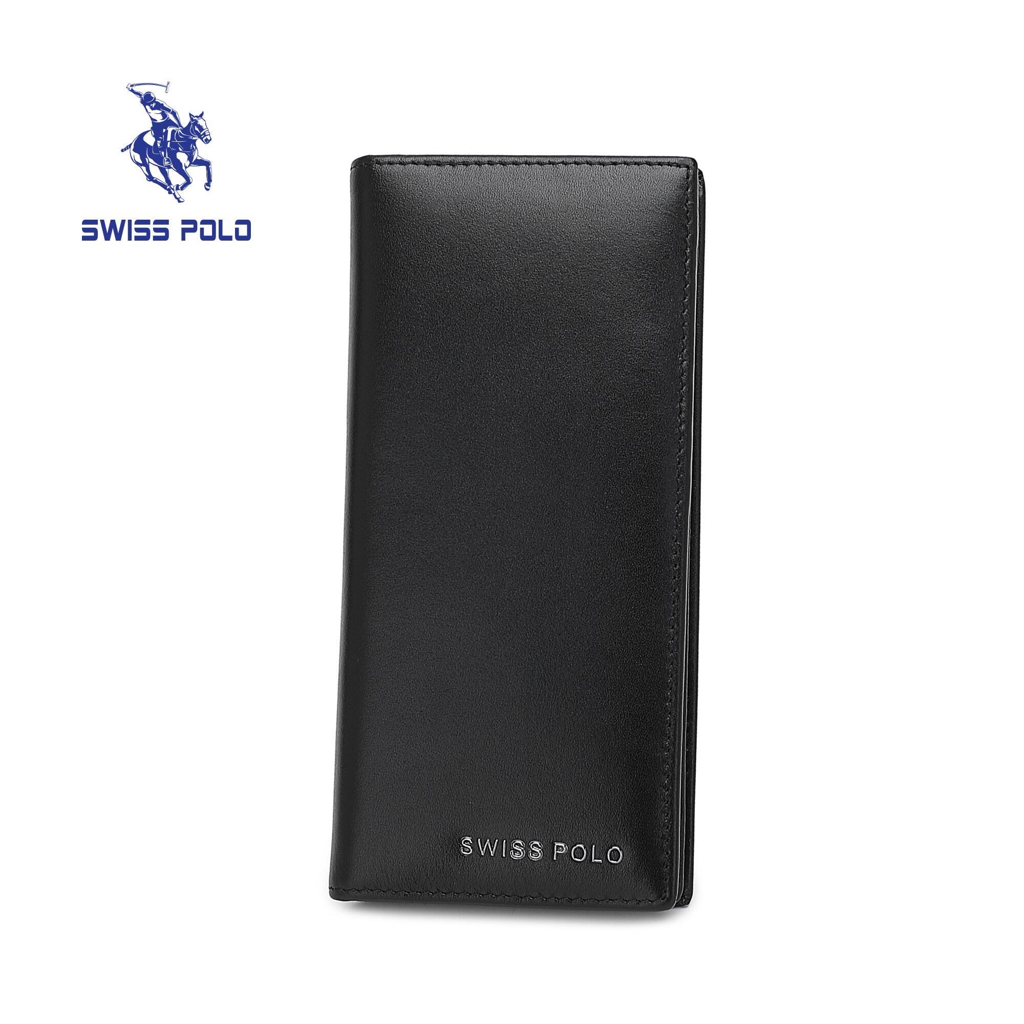 SWISS POLO Genuine Leather Long Wallet SW 197-1 BLACK