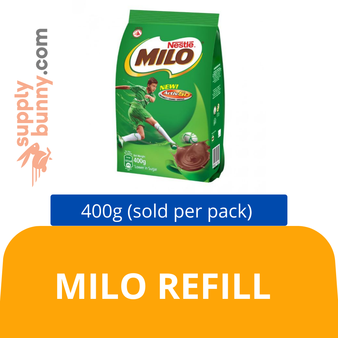 Milo Refill  400g (sold per pack) 速溶雀巢美祿包 PJ Grocer Milo Isi Semula