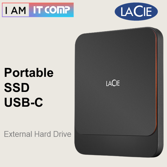 LaCie Portable SSD 500GB / 1TB / 2TB USB-C with Rescue