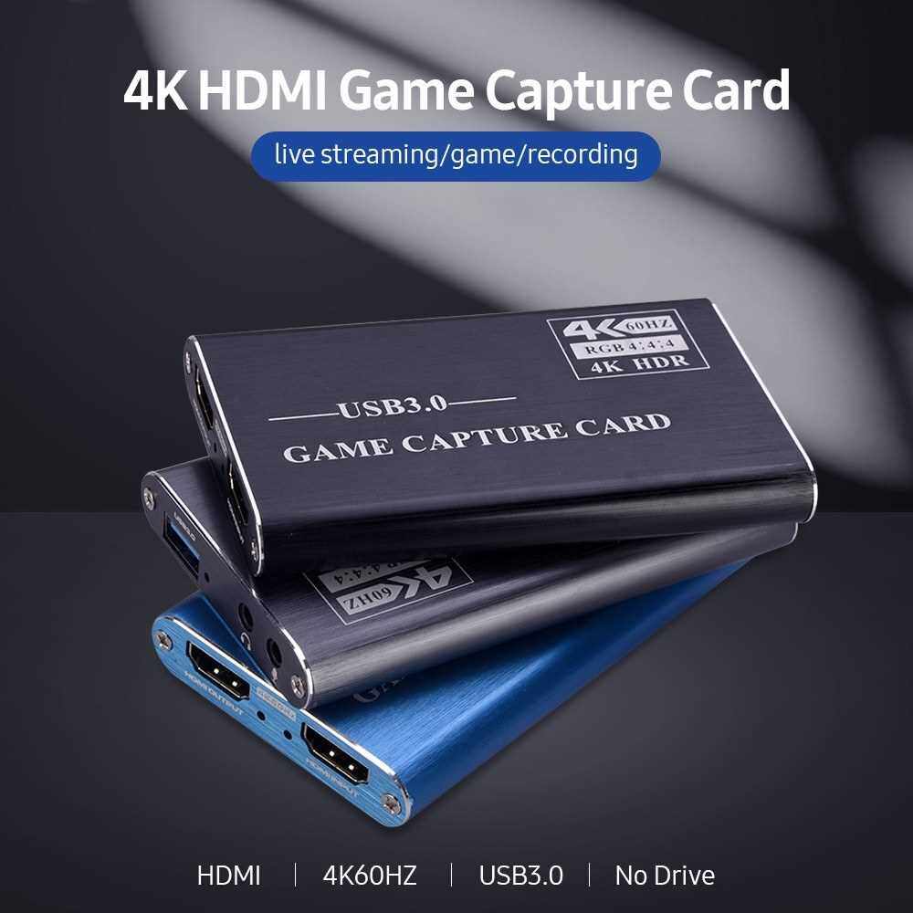 NK-S41 HDMI Game Capture Card USB3.0 Capture HDMI 4Kp60 Compatible with PS4/Switch/Camera/Recording/Live Streaming Grey (Grey)