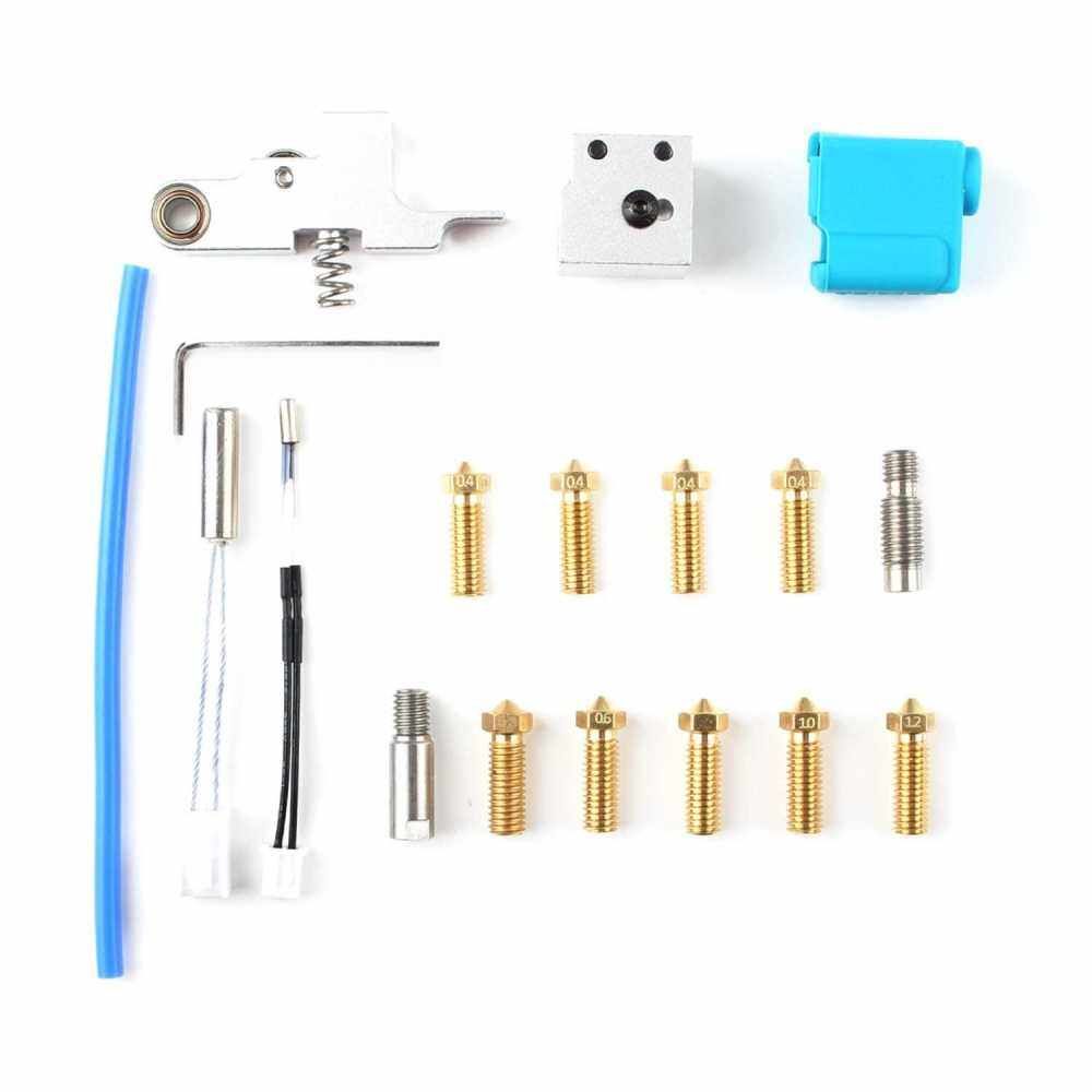 3D Printer Extruder Nozzle Kit Heater Block Throat Tube PTFE Tube Heating Tube Thermistor Extruder Idler Arm Compatible with Sidewinder X1/Genius 3D Printer (Standard)