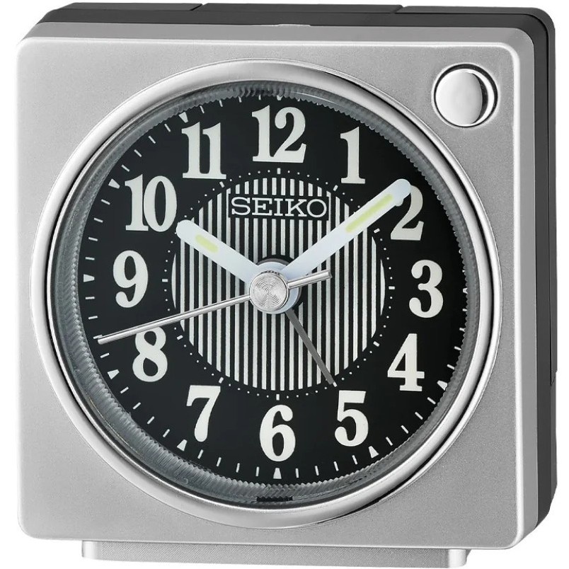 100% ORIGINAL SEIKO Quiet Sweep Analogue Beep Snooze Light Alarm Clock QHE197 [Jam Loceng]