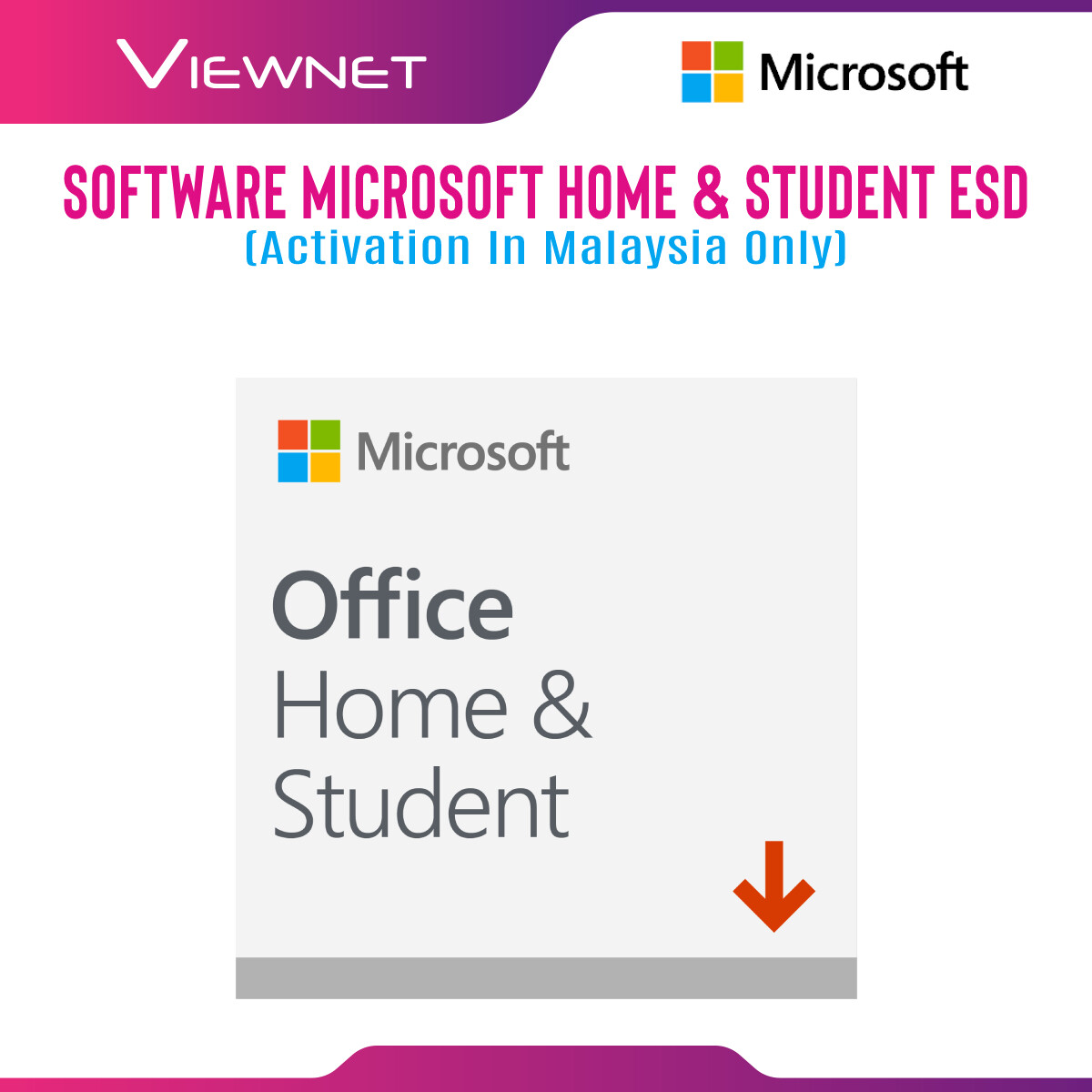 Software Microsoft Office Home and Student 2019 ESD, Include Word, Excel & Power Point -Activation in Malaysia Only