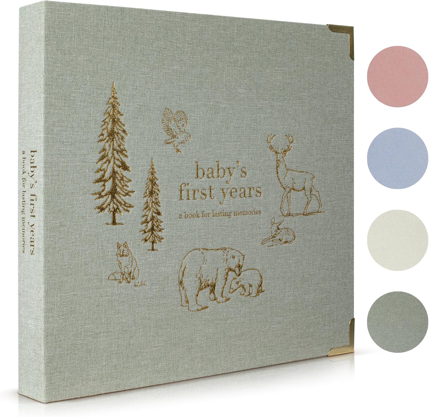 Keepsake Baby Memory Book for Boys and Girls – Timeless First 5 Year Baby Book – Neutral Journal Scrapbook or Photo Album - Record a Milestone for Every Event from Birth to Age 5